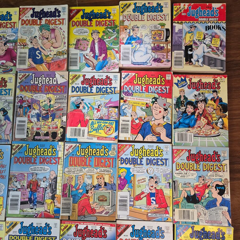 Vintage Jughead Archie Comic Digest Lot - 24 Books 90s Retro Reading Bundle - Picture 3 of 6